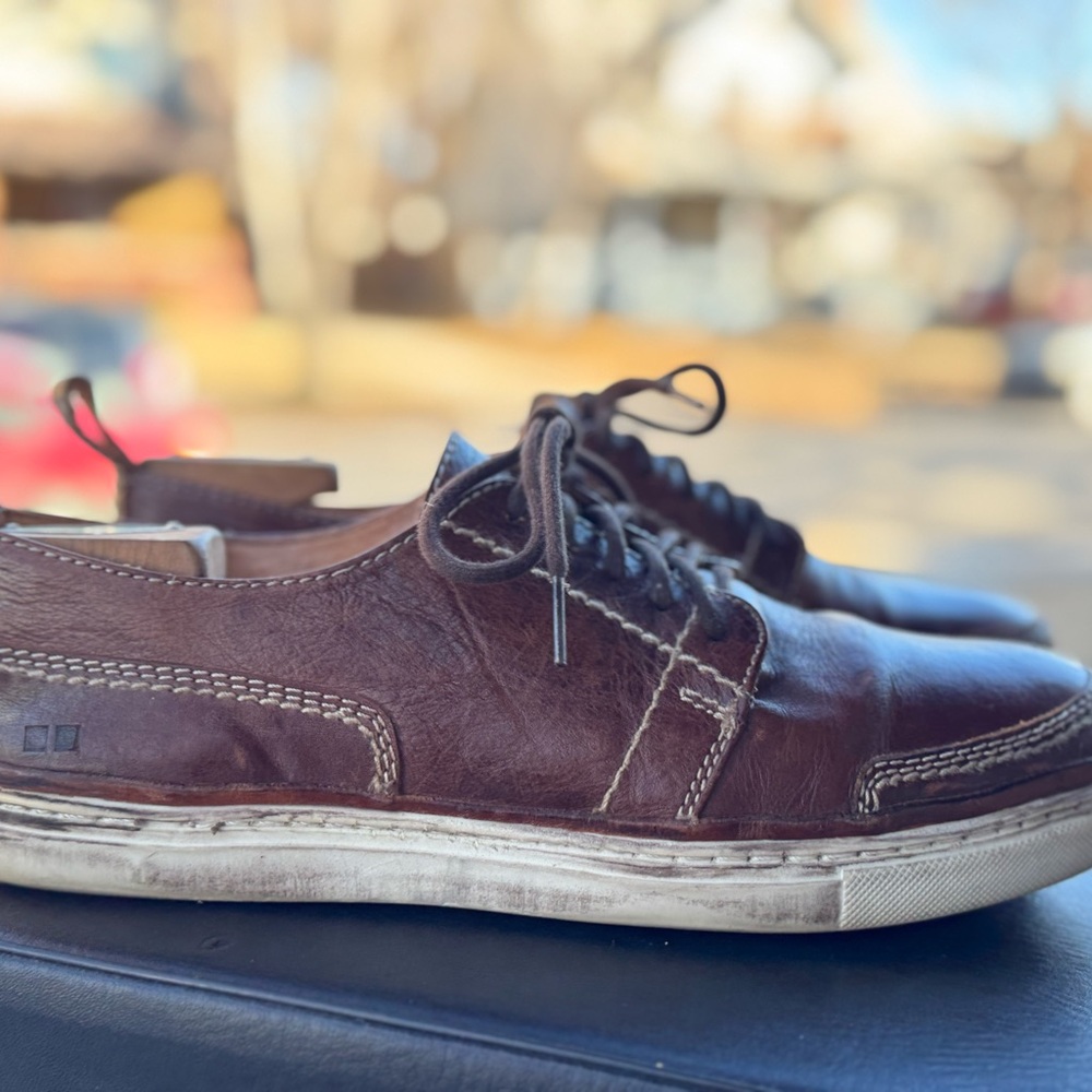 Men's Brown Leather Bed Stu sneakers in a size 9.5